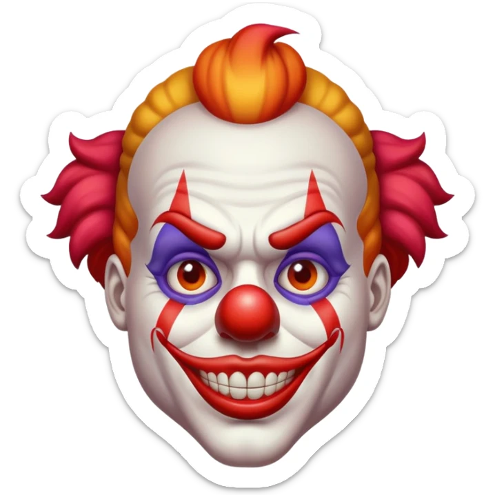 Buff handsome clown sticker
