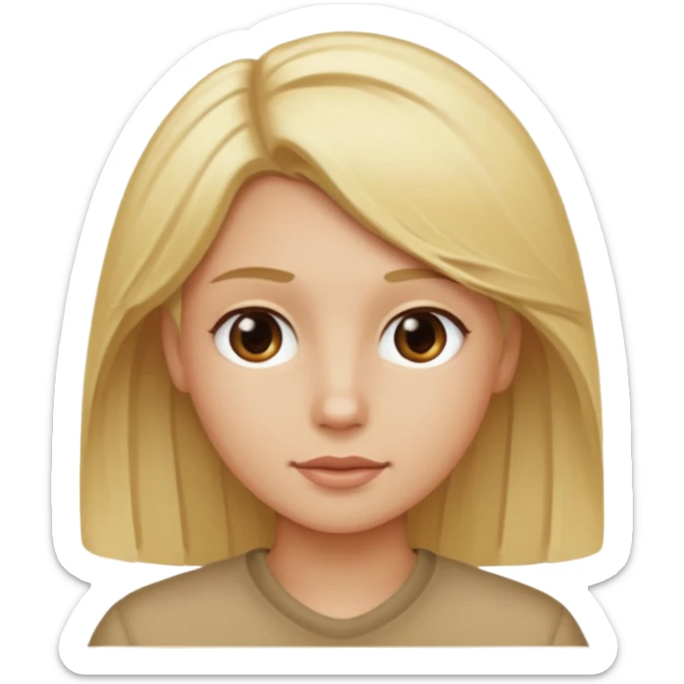 Humana con oelo rubio sticker