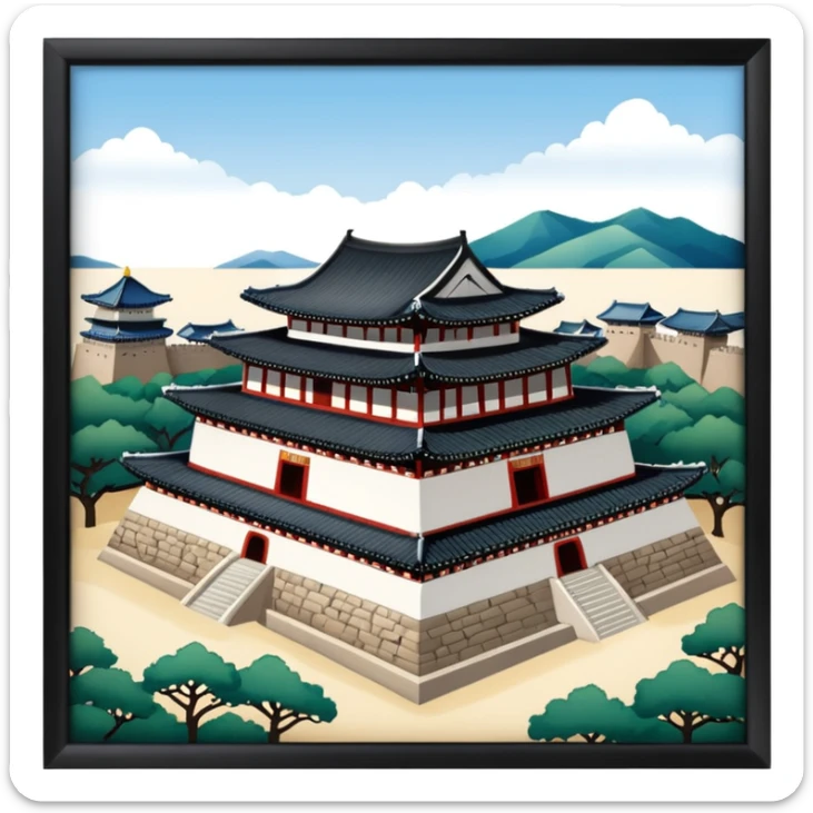 South Korea suwon Hwaseong Fortress Palace sticker