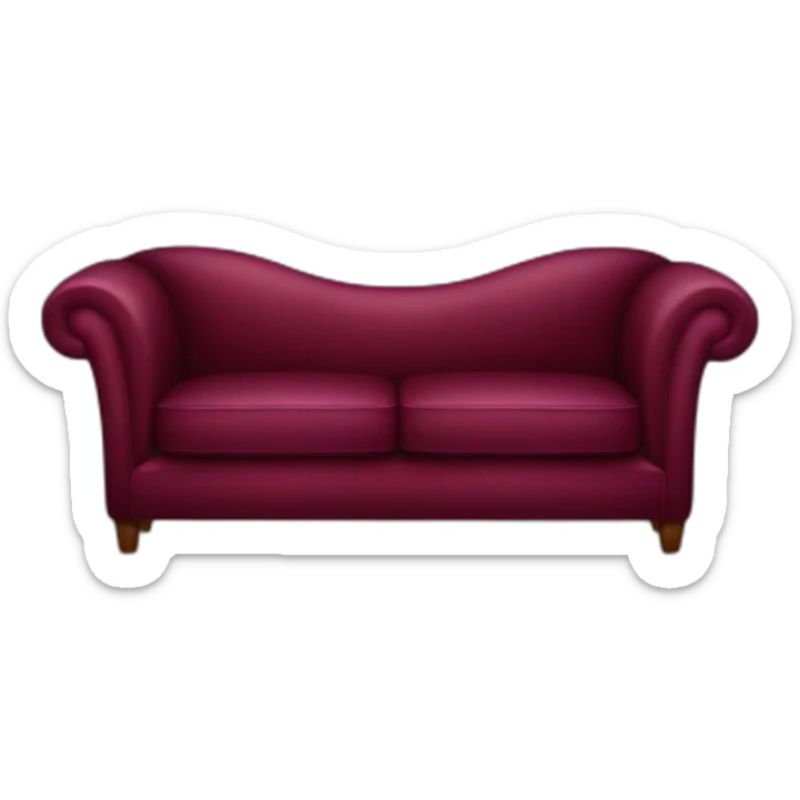 burgundy sofa sticker