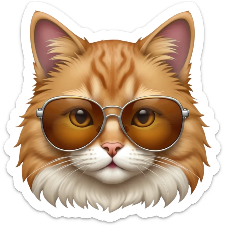 Cat with sunglasses sticker