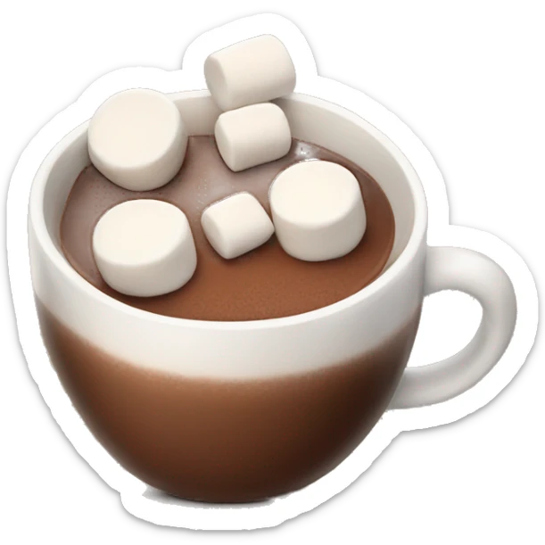 Hot chocolate with marshmallows  sticker
