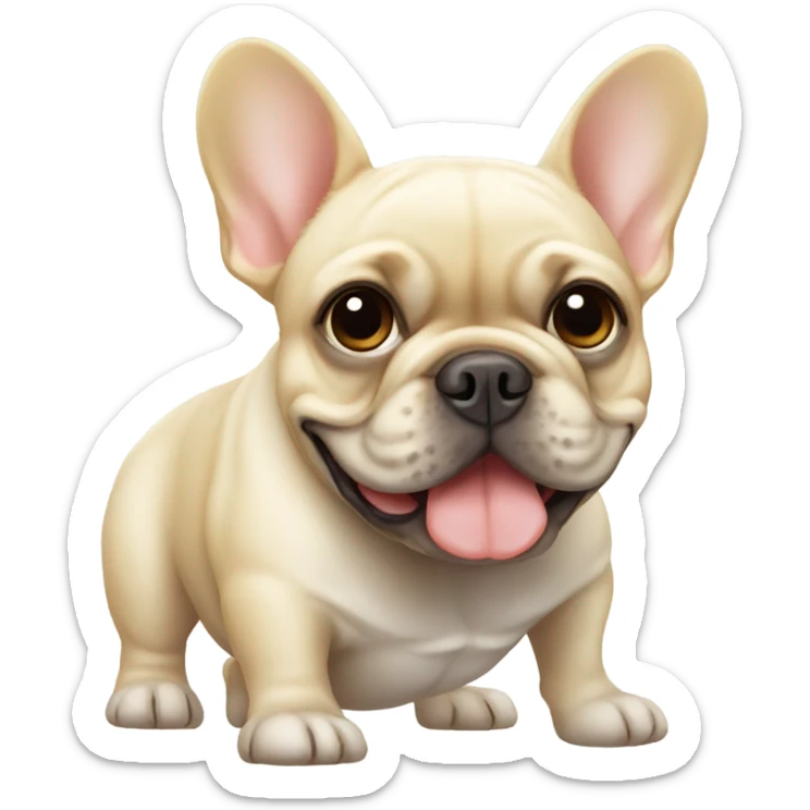 Blonde French bulldog sticker
