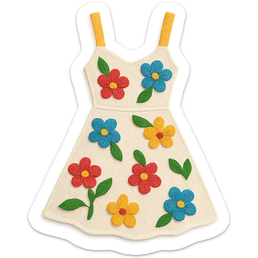 floral sundress sticker