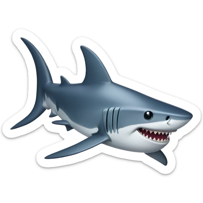 Shark with a top hat sticker
