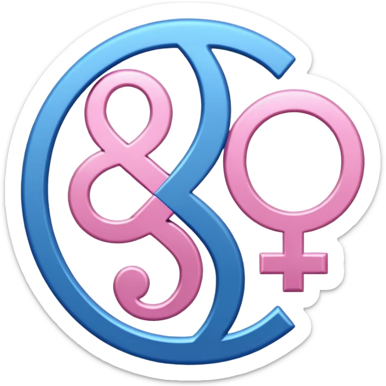 male gender & famale gender symbols sticker