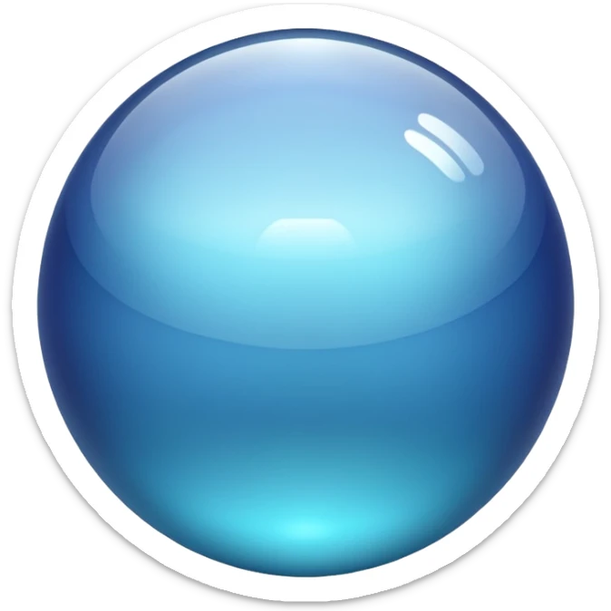 shiny transparent sphere sticker