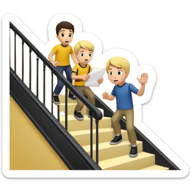 Eli figures out the clues to escape but rex rips the paper because he didn't want them to get out. And they figure out the code because they were being smart and using their brains. It takes place in the Yellow Room, the stairwell. Which gives a nerverackng scared vibe. sticker