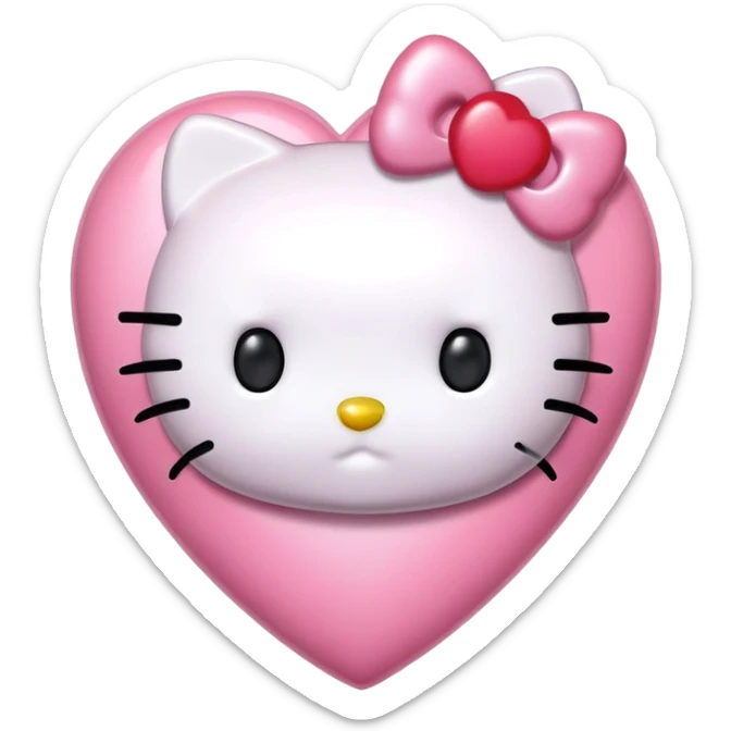 hello kitty heart sticker