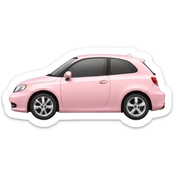 light pink car sticker