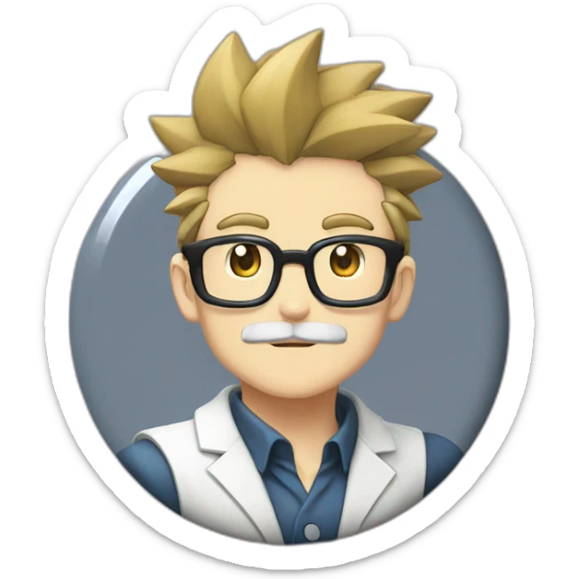 pokemon professor oak anime global trade station badge pokeball sticker