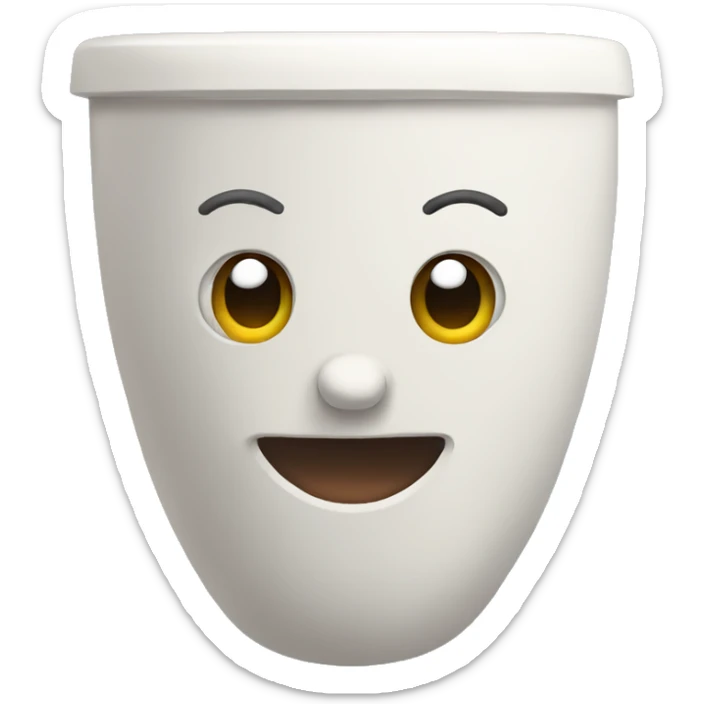 Toilet smiling sticker