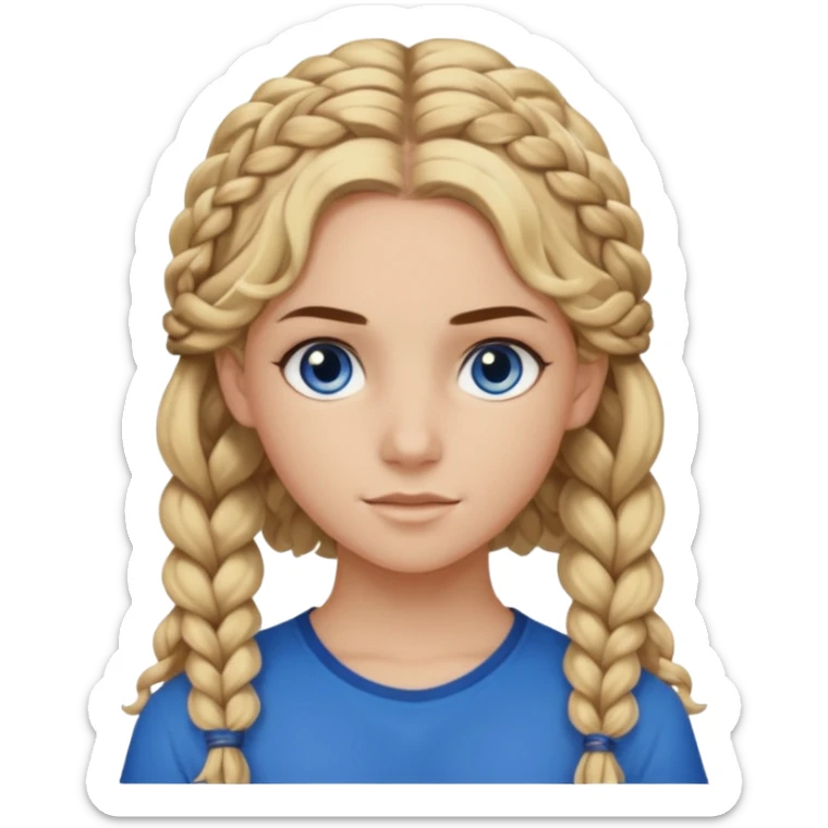 Black annabeth chase brown hair with braids with Percy Jackson blonde curly hair blue eyes sticker