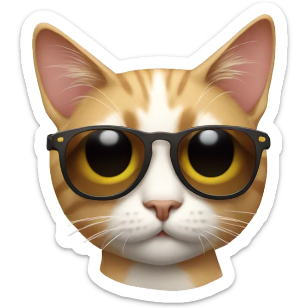 Cat with sunglasses sticker