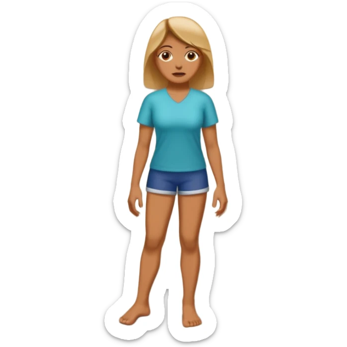 A women standing with her fot and big toe pressed against a wall, for rehab purposes sticker