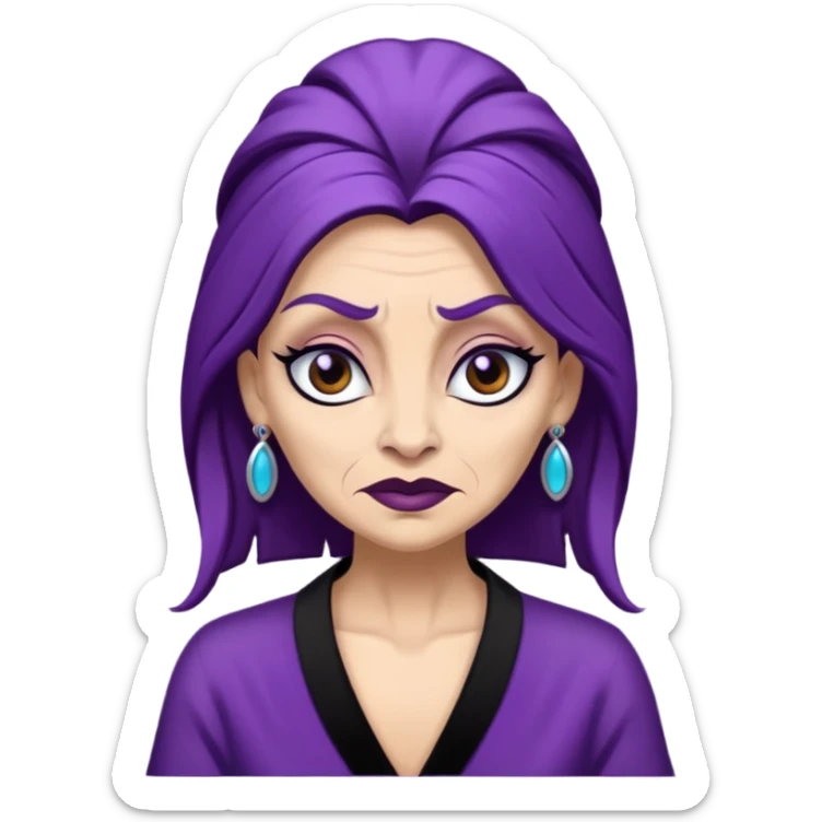 crea un emoji de Yzma de las locuras del emperador sticker