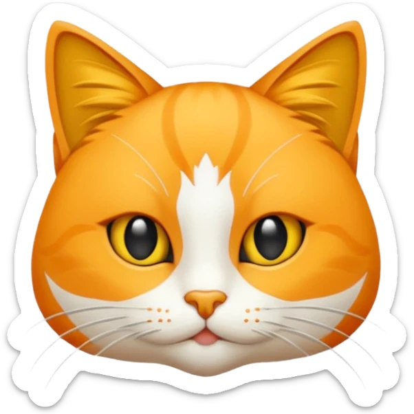 Kanatları olan denizin hemen üstünde uçan beyaz kanatlı turuncu sarı kedi sticker