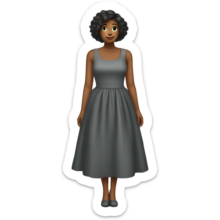 irl in a dress the color of asphalt with road markings sticker