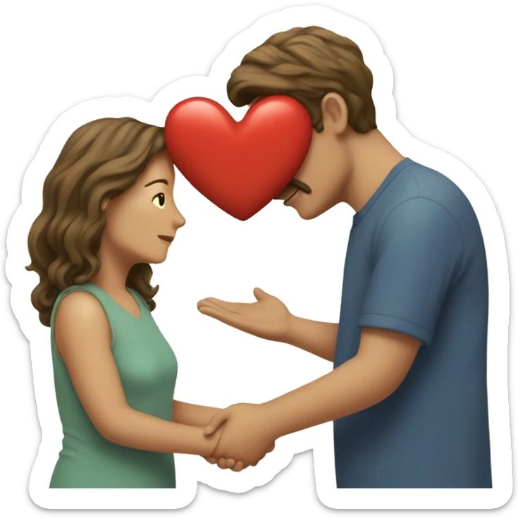 Big heart representing the love of a son to his mother  sticker