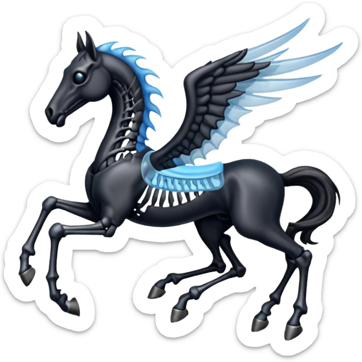 thestral: Winged horses visible only to those who have witnessed death and understand its significance. sticker