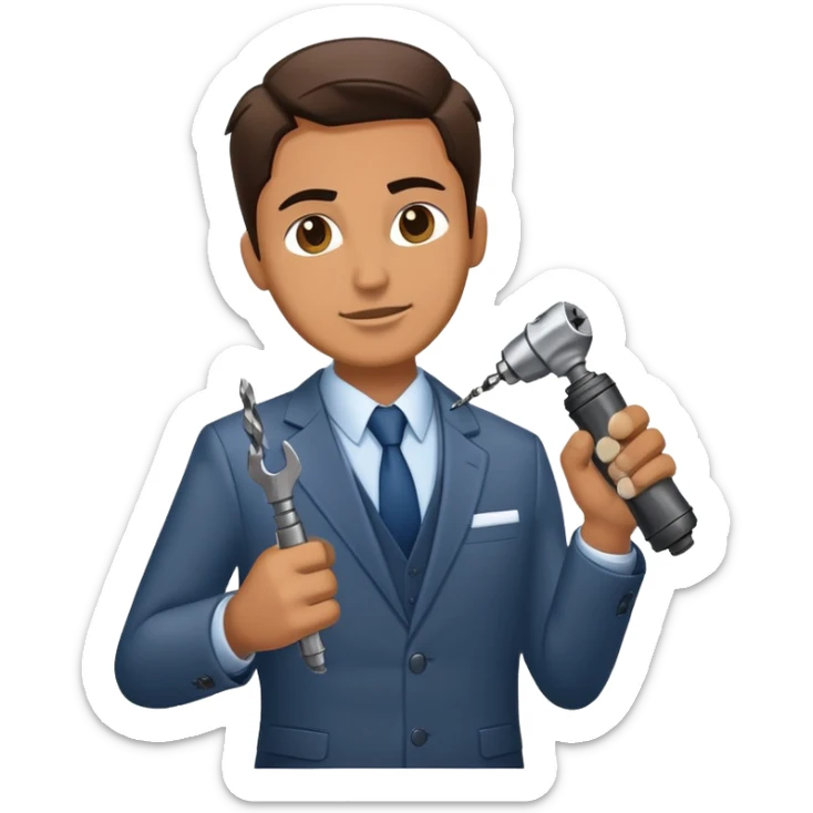 industrial salesperson making tough sale with drill bits to diesel repair shop sticker