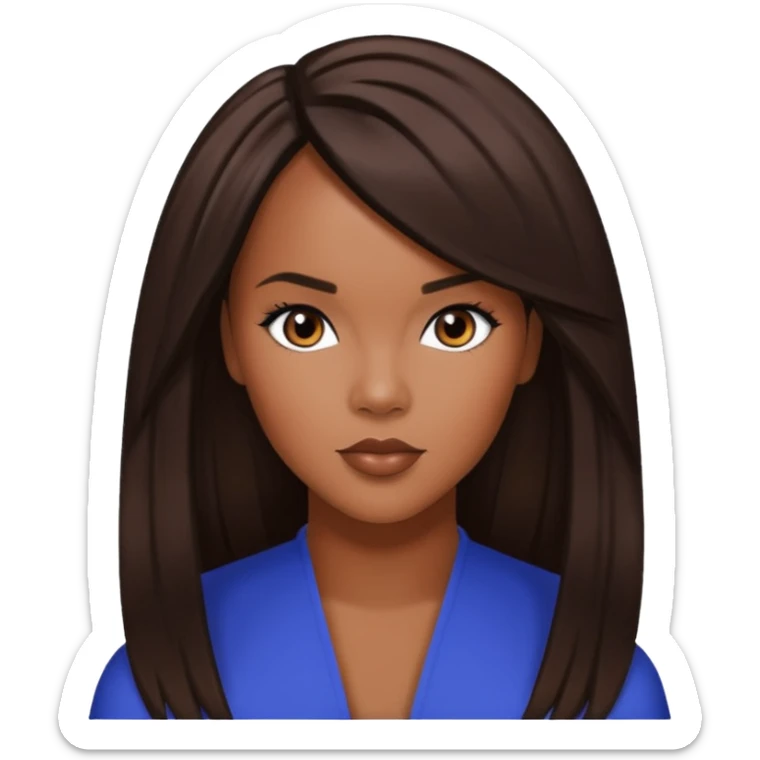 LeToya Luckett from Destiny's Child with long dark brown hair sticker