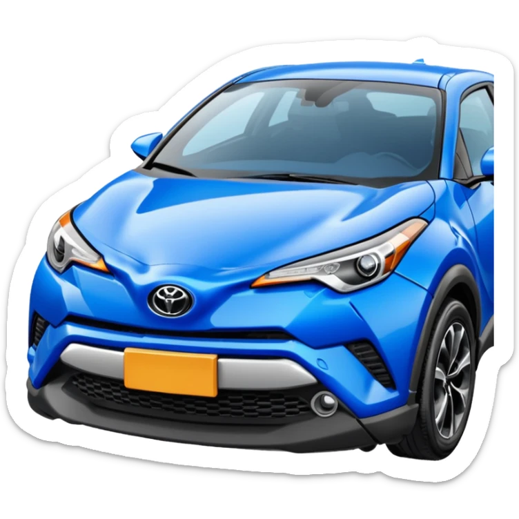toyota chr bleue accidentée sticker