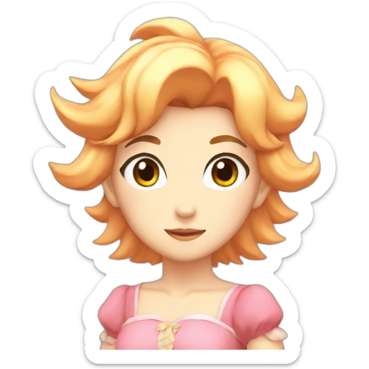 Anime peach sticker