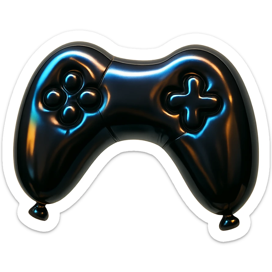 Game black silhouette sticker