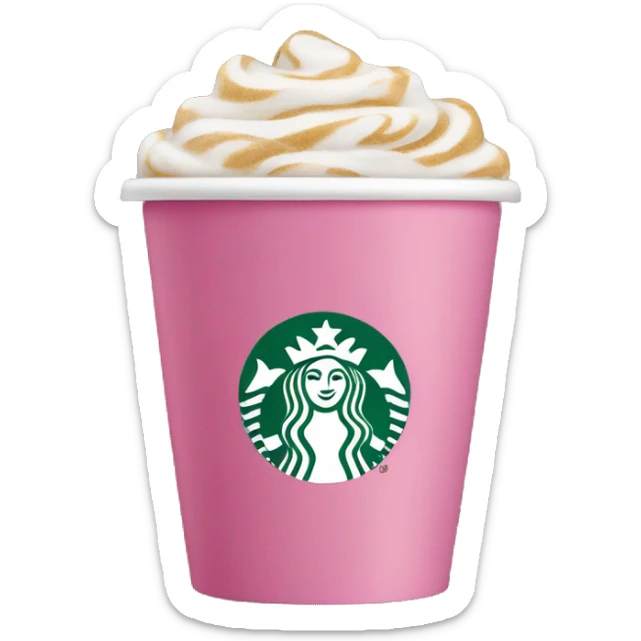 Starbucks cup pink sticker