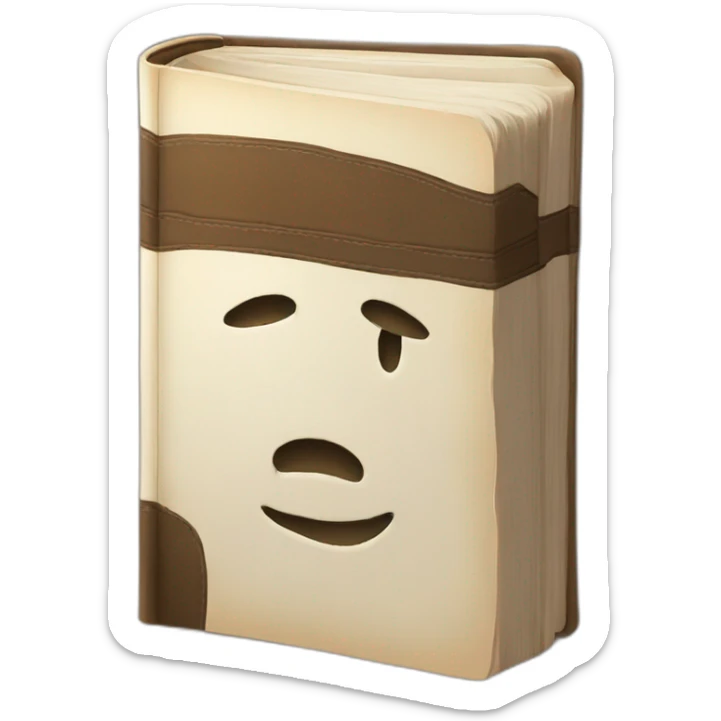 Book with face sticker