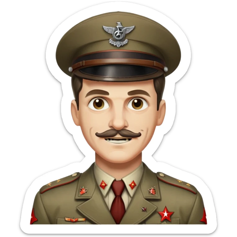 Edward Richtofen from Call of Duty Zombies with Nazi uniform and evil smile sticker