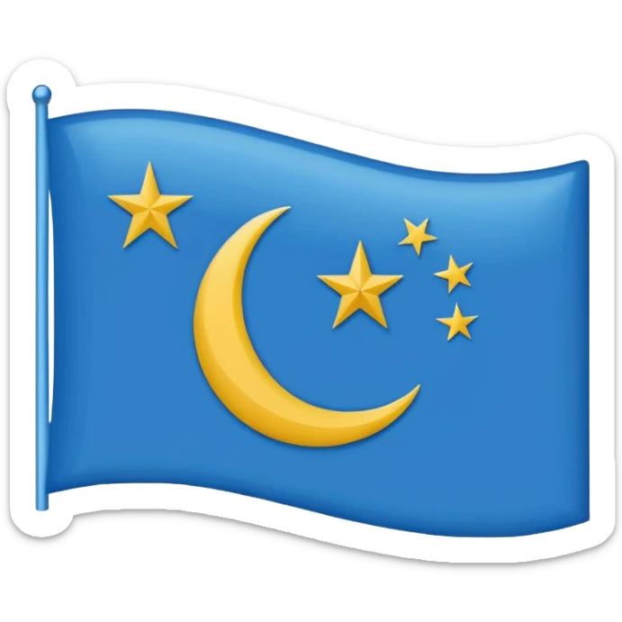 iPhone emoji flag of Uyghuristan (East Turkestan) sticker