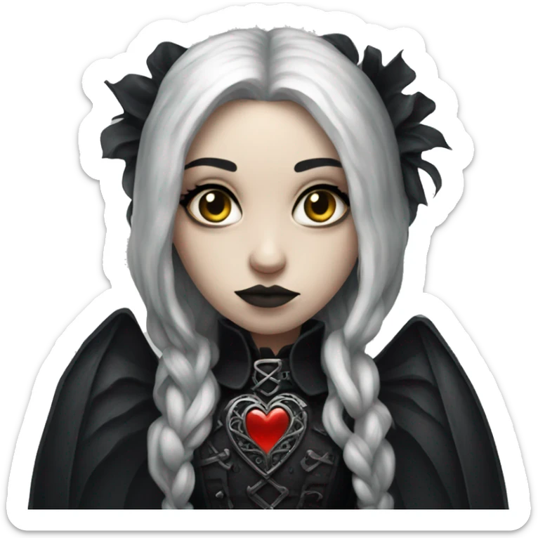 Gothic heart sticker
