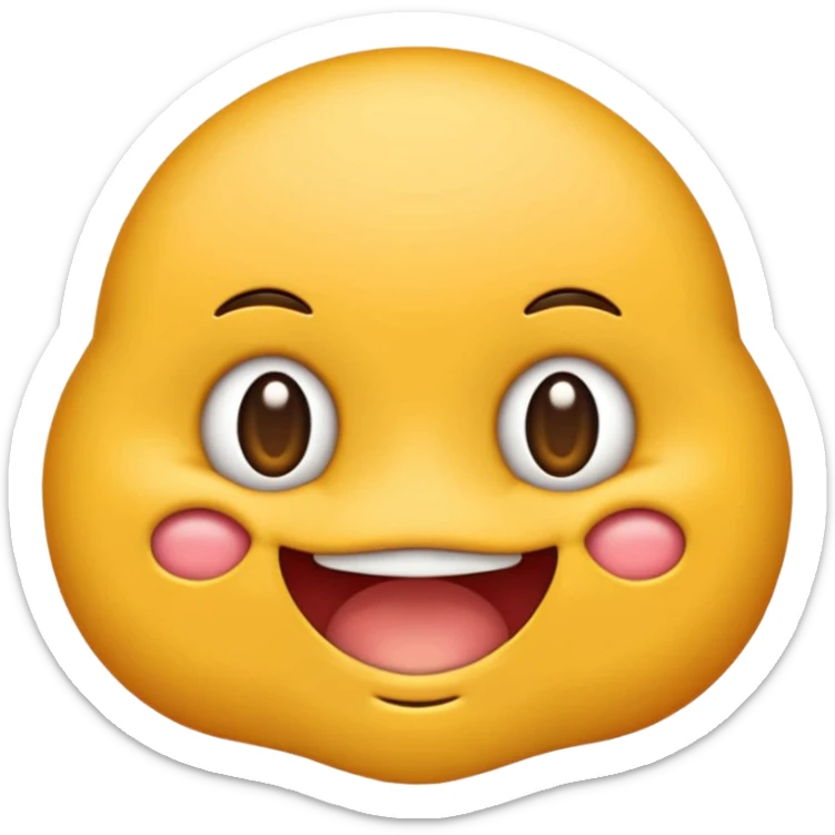 Emoji Sigma con mewing,una mandíbula muy marcada y con una ceja levantada y la otra abajo sticker