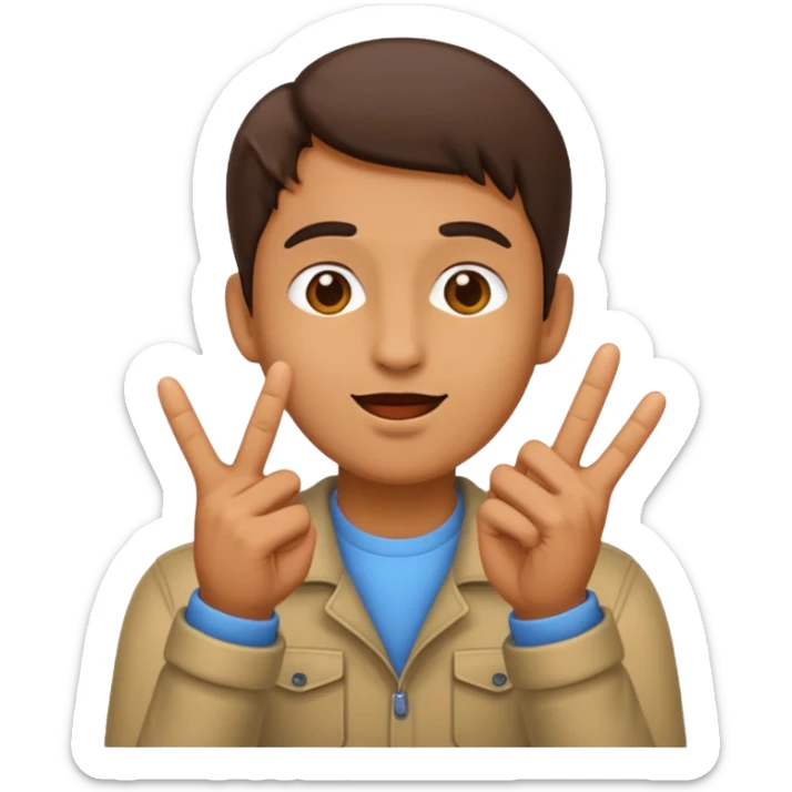 Classic emoji holding two fingers together he just kissed into the air in solitude sticker