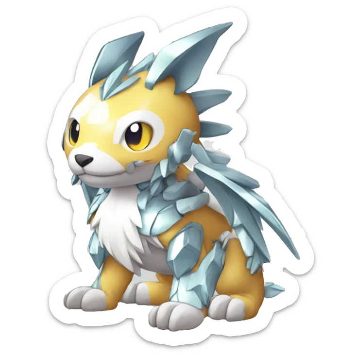 cute kawaii cool edgy shiny Digimon-Fakemon-animal full body sticker