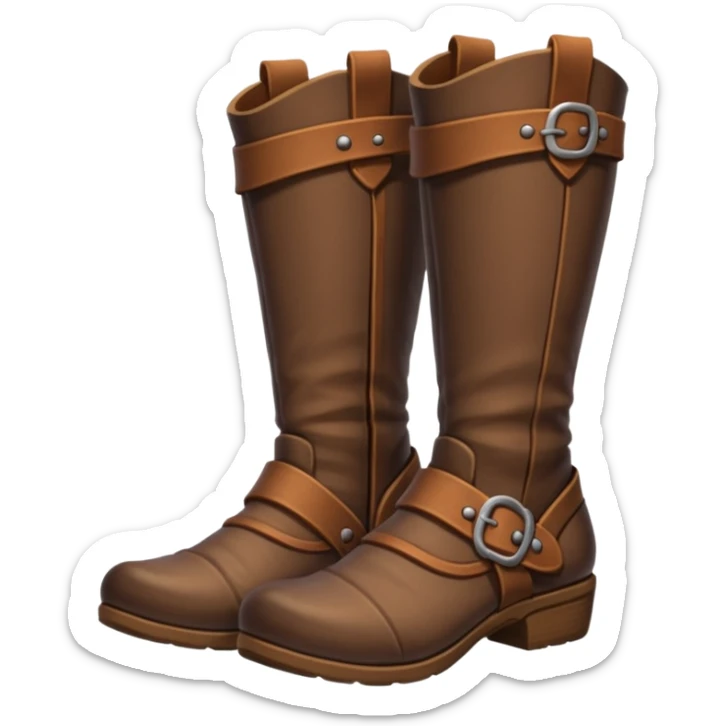 medievil boots, simple fantasy adveture boots, female, no laces sticker