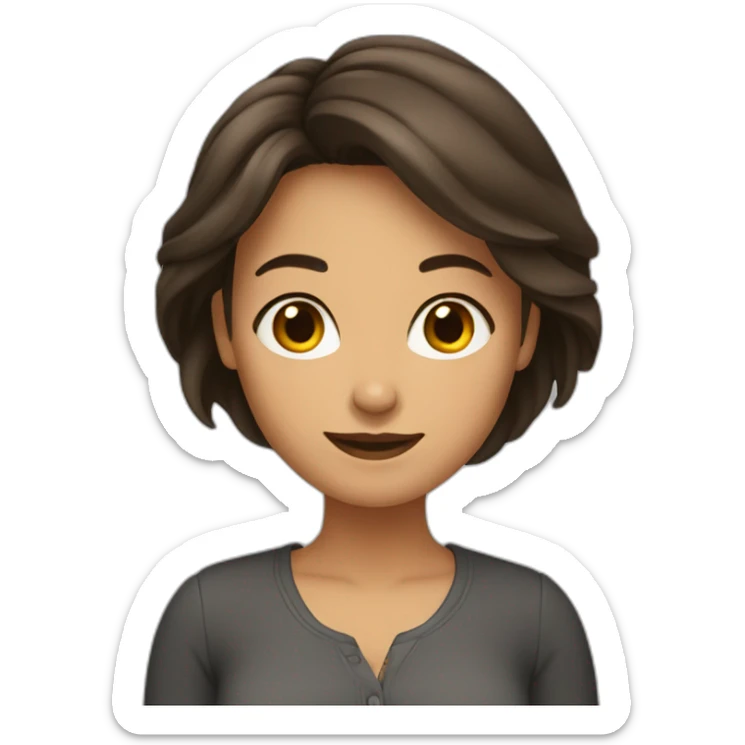 femme-brune-carre sticker