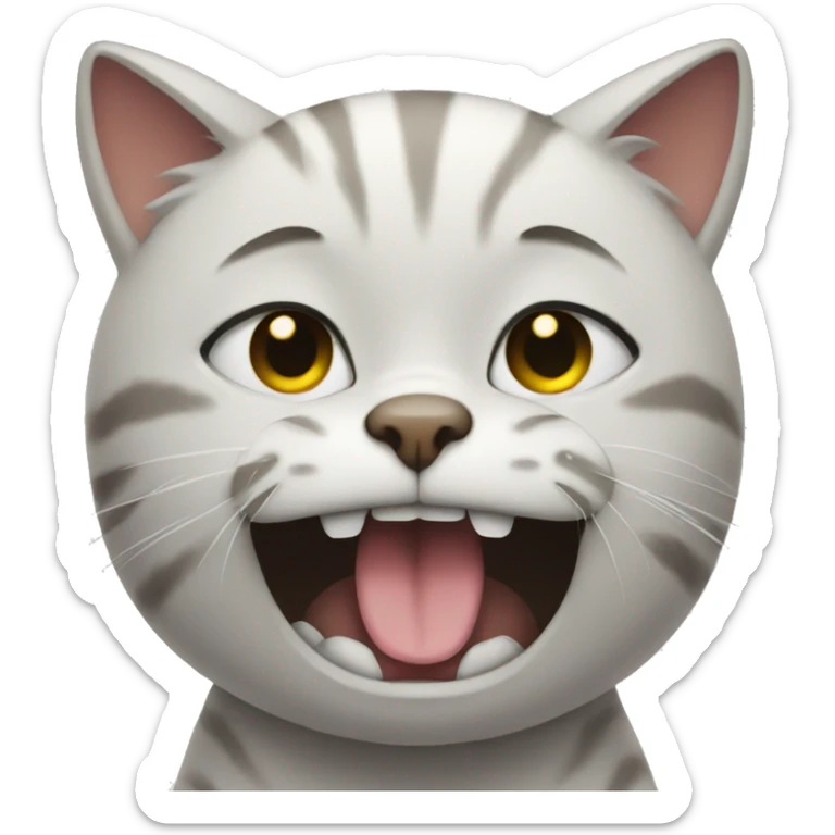 Crying cat sticker