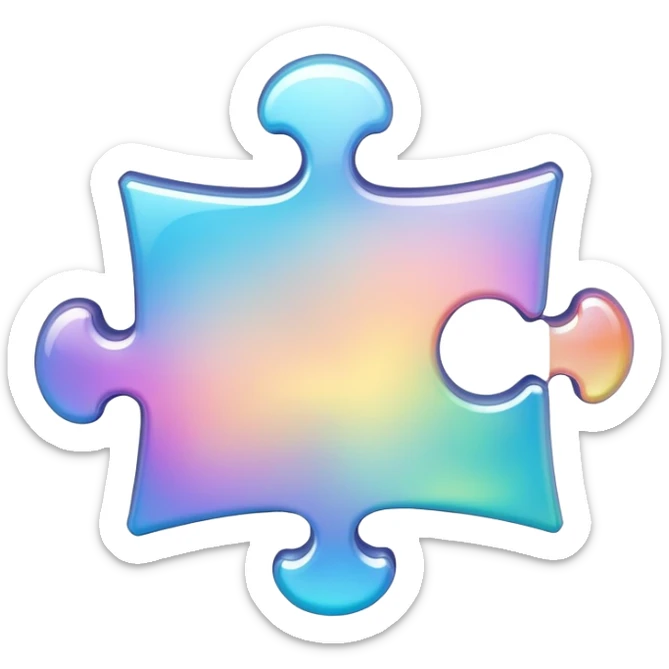 Generate an emoji that symbolizes a 'Symphony of Clarity and Elegance.' The emoji should reflect the transformation of complexity into simplicity, like a puzzle piece fitting perfectly, or a flower blooming from a tangled vine, symbolizing problem-solving and beauty. sticker