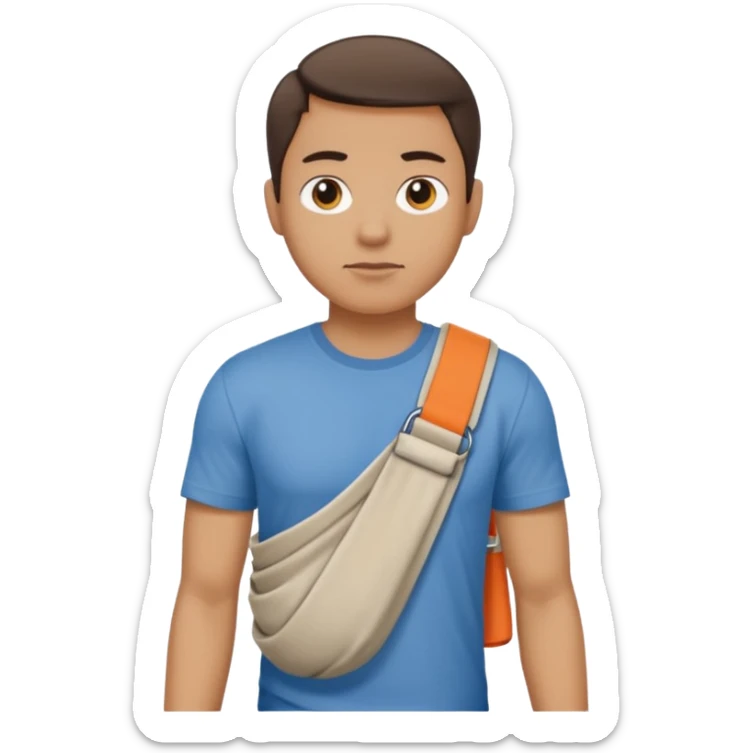 I want an emoji of someone with their right arm in a sling sticker