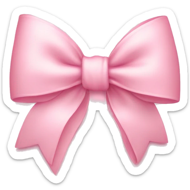 light pink bow on light pink bow sticker