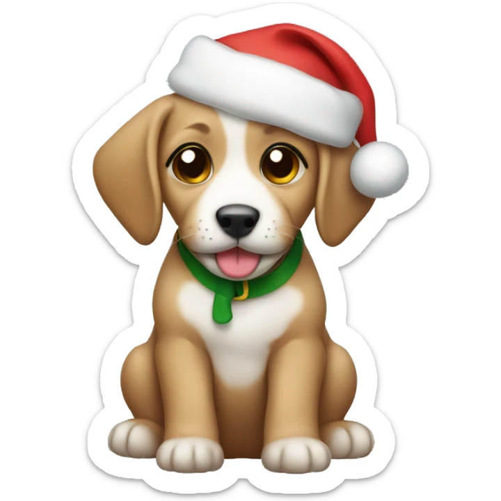 Christmas puppy sticker