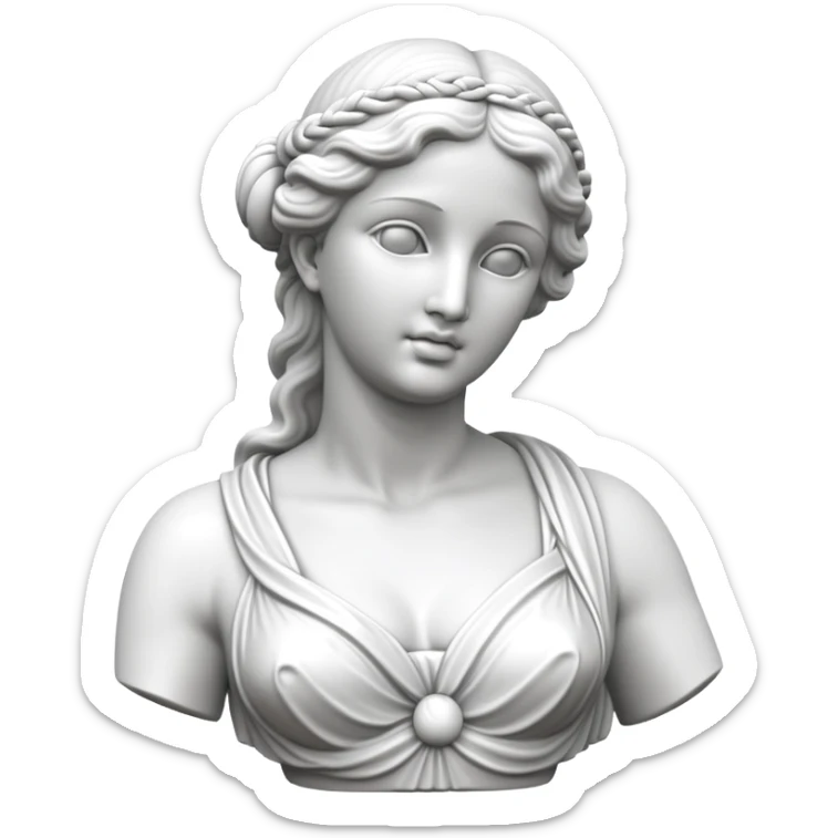 Roman Parian Marble Statue of Aphrodite, classical ancient sculpture of the goddess of love sticker