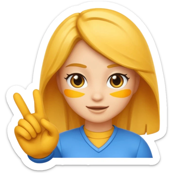 Emojis of the video game character, Kat, from the video game Geavity Rush sticker