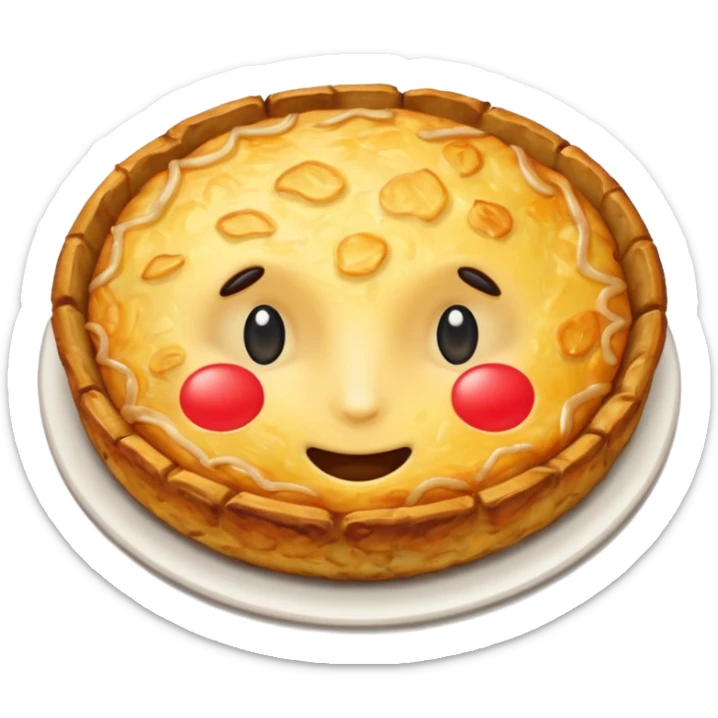 emoji of a Swiss rösti, round, golden and crispy WITHOUT FACE sticker