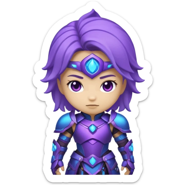 i want to create an emoji of kaisa from league of legends with the chibi style sticker
