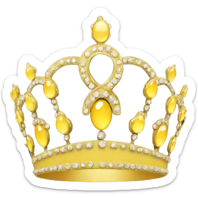 Yellow tiara sticker