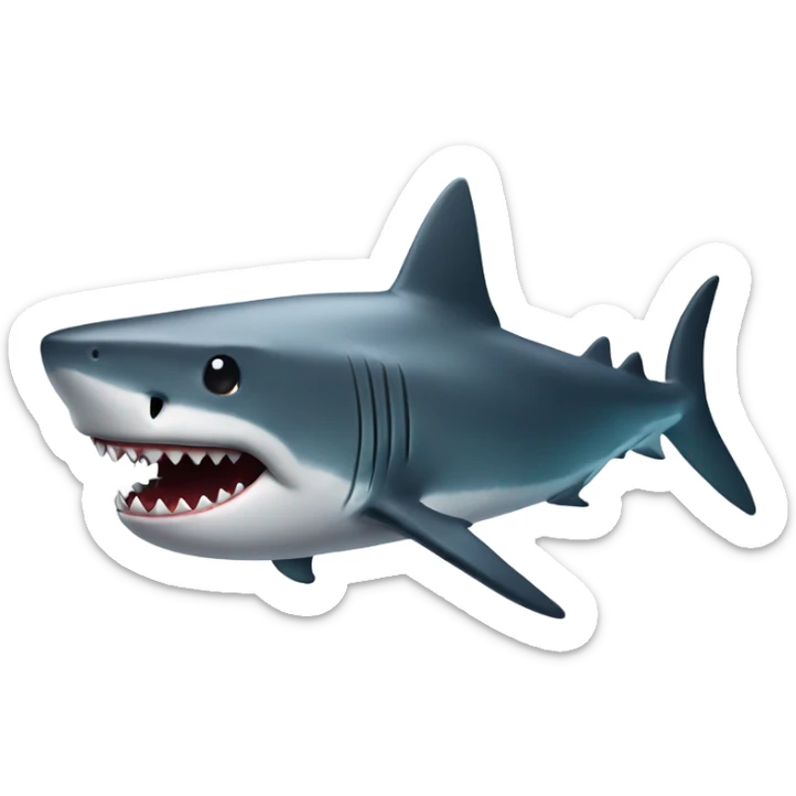 Shark with a top hat sticker